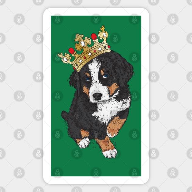 dog crown Bernese Magnet by Mako Design 
